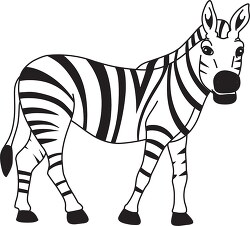 african zebra black white outline clipart