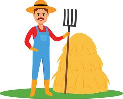 agriculture farmer at work clipart