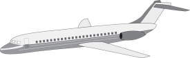 aircraft passenger plane vector gray color
