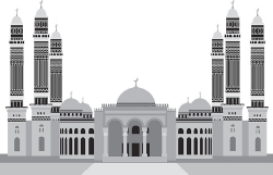 al saleh mosque sanaa yemen gray clipart