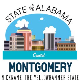 Alabama state capital montgomery nickname the yellowhammer state