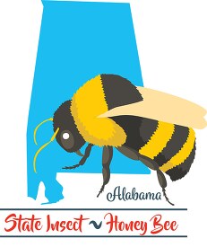 alabama state insect the honey bee clipart image