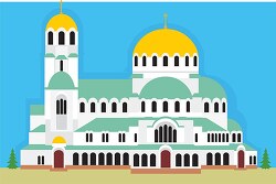 alexander nevsky cathedral sofia bulgaria clipart