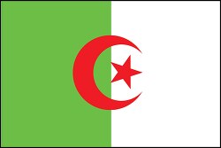 Algeria flag flat design clipart