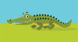 alligator showing large teeth clipart