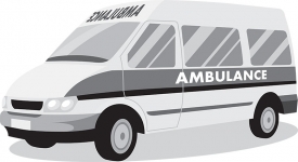 ambulance emergency vehicle transportation gray clipart