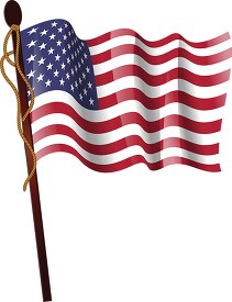 american flag waving on flagpole