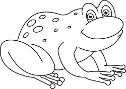 amphibian frog black white outline clipart