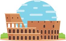 amphitheater colosseum italy clipart