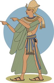 Ancient Egyptian man in traditional attire clipart