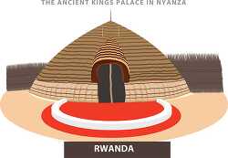ancient kings palace nyanza rwanda vector clipart