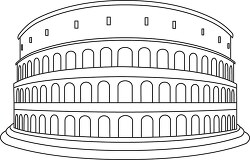 ancient rome coliseum outline