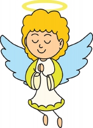 angel in yellow dress clipart