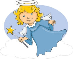 angel with halo clipart