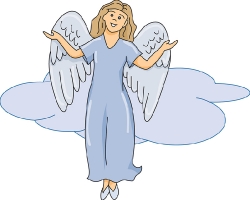 Angel with Raised Arm Clipart