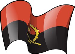 angola wavy country flag clipart