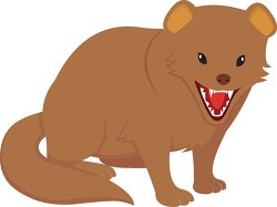 angry mongoose showing teeth clipart
