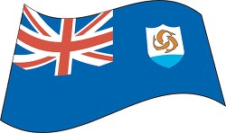 anguilla flag flat design wavy clipart