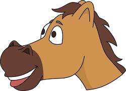 animal face cartoon style horse clipart