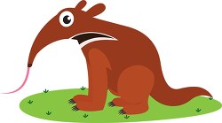 anteater brown color clipart