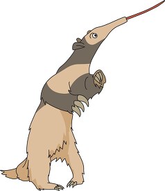 anteater standing on two hind legs clipart