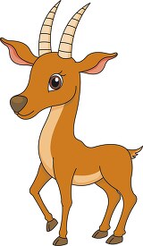 antelope standing with big eyes clipart 1161