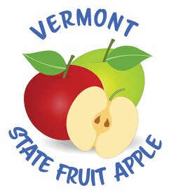 apple state fruit vermont clipart