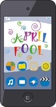 april fools day message on phone clipart
