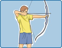 archer released an arrow archery clipart image