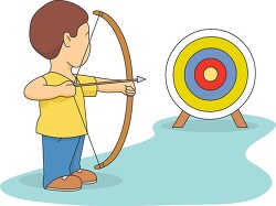 archery with bullseye target