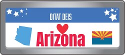 arizona state license plate with motto clipart