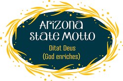 Arizona state motto decorative style clipart