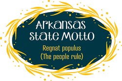 Arkansas state motto decorative style clipart