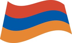 armenia flag flat design wavy clipart