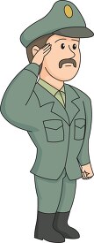 army officer saluating clipart