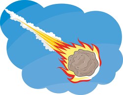 asteroid comet meteoroid falling from sky clipart 9019