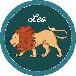 astrological sign in zodiac leo vector clipart