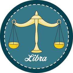 astrological sign in zodiac libra vector clipart