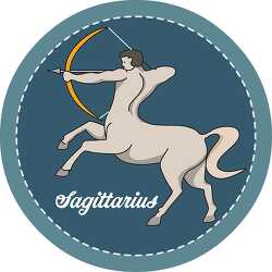 astrological sign in zodiac sagittarius vector clipart