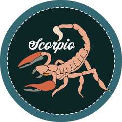 astrological sign in zodiac scorpio vector clipart
