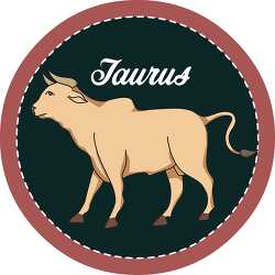 astrological sign in zodiac taurus vector clipart
