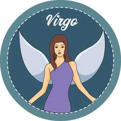 astrological sign in zodiac virgo vector clipart