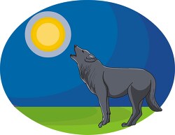 at night wolf howling