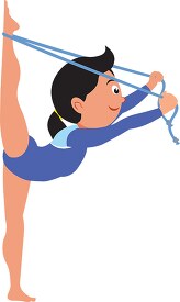athlete performing rhythmic gymnastics with rope clipart 93017