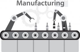 automated manufacturing industry factory line gray color