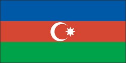 Azerbaijan flag flat design clipart