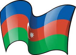 Azerbaijan wavy country flag clipart