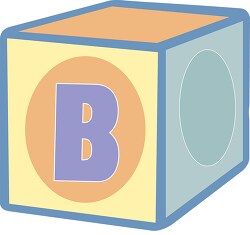 B alphabet block clipart