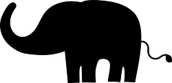 baby elephant black silhouette