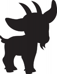 baby goat silhouette clipart